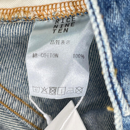 RICE NINE TEN ライスナインテン インディゴ BOOT CUT SIDE ZIP JEANS フレアデニムパンツ ボトムス