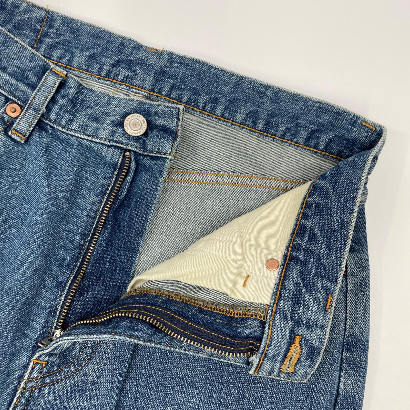 RICE NINE TEN ライスナインテン インディゴ BOOT CUT SIDE ZIP JEANS フレアデニムパンツ ボトムス
