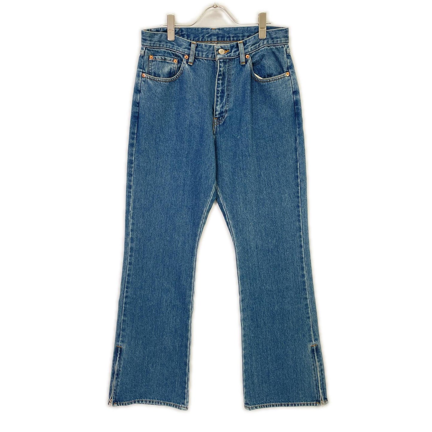 RICE NINE TEN ライスナインテン インディゴ BOOT CUT SIDE ZIP JEANS フレアデニムパンツ ボトムス