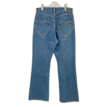 RICE NINE TEN ライスナインテン インディゴ BOOT CUT SIDE ZIP JEANS フレアデニムパンツ ボトムス