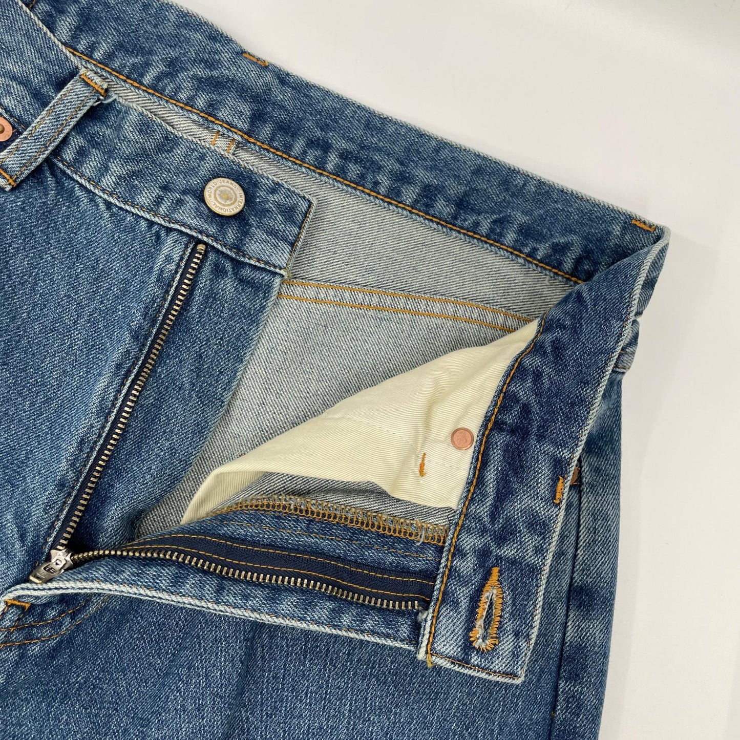 RICE NINE TEN ライスナインテン インディゴ BOOT CUT SIDE ZIP JEANS フレアデニムパンツ ボトムス