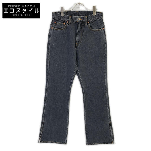 RICE NINE TEN ライスナインテン ブラック BOOT CUT SIDE ZIP JEANS フレアデニムパンツ ボトムス