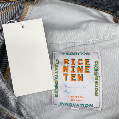 RICE NINE TEN ライスナインテン ブラック BOOT CUT SIDE ZIP JEANS フレアデニムパンツ ボトムス