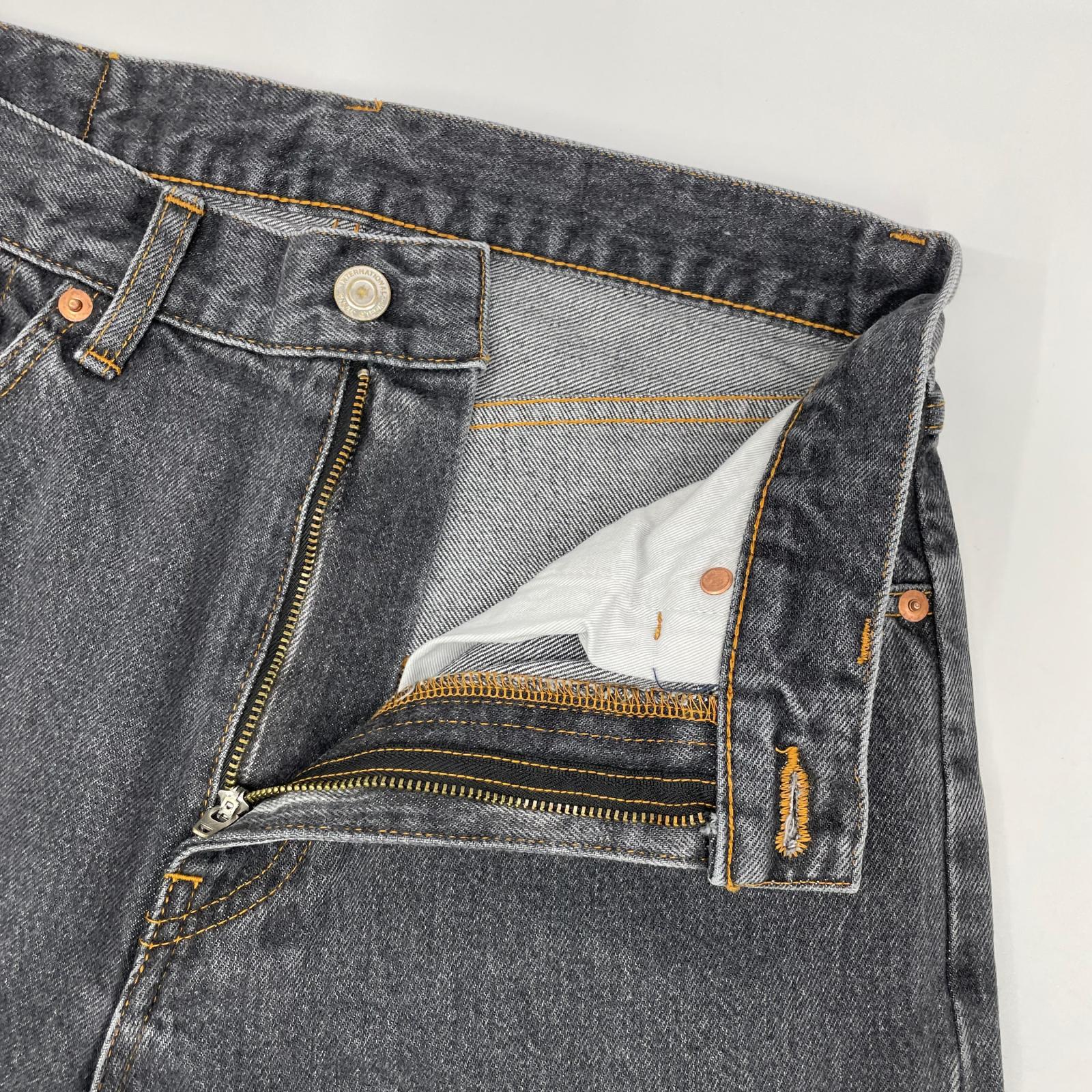 RICE NINE TEN ライスナインテン ブラック BOOT CUT SIDE ZIP JEANS フレアデニムパンツ ボトムス