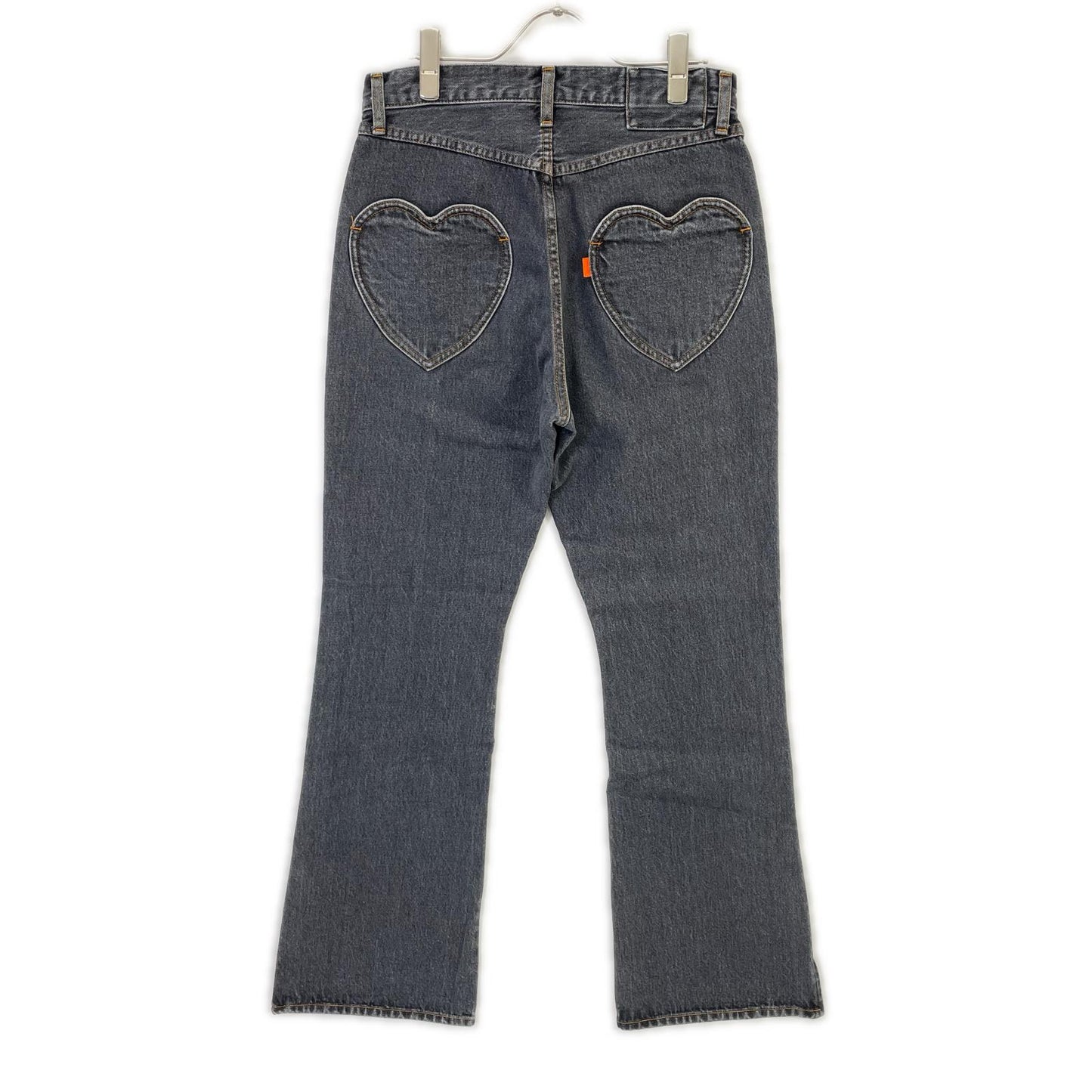 RICE NINE TEN ライスナインテン ブラック BOOT CUT SIDE ZIP JEANS フレアデニムパンツ ボトムス
