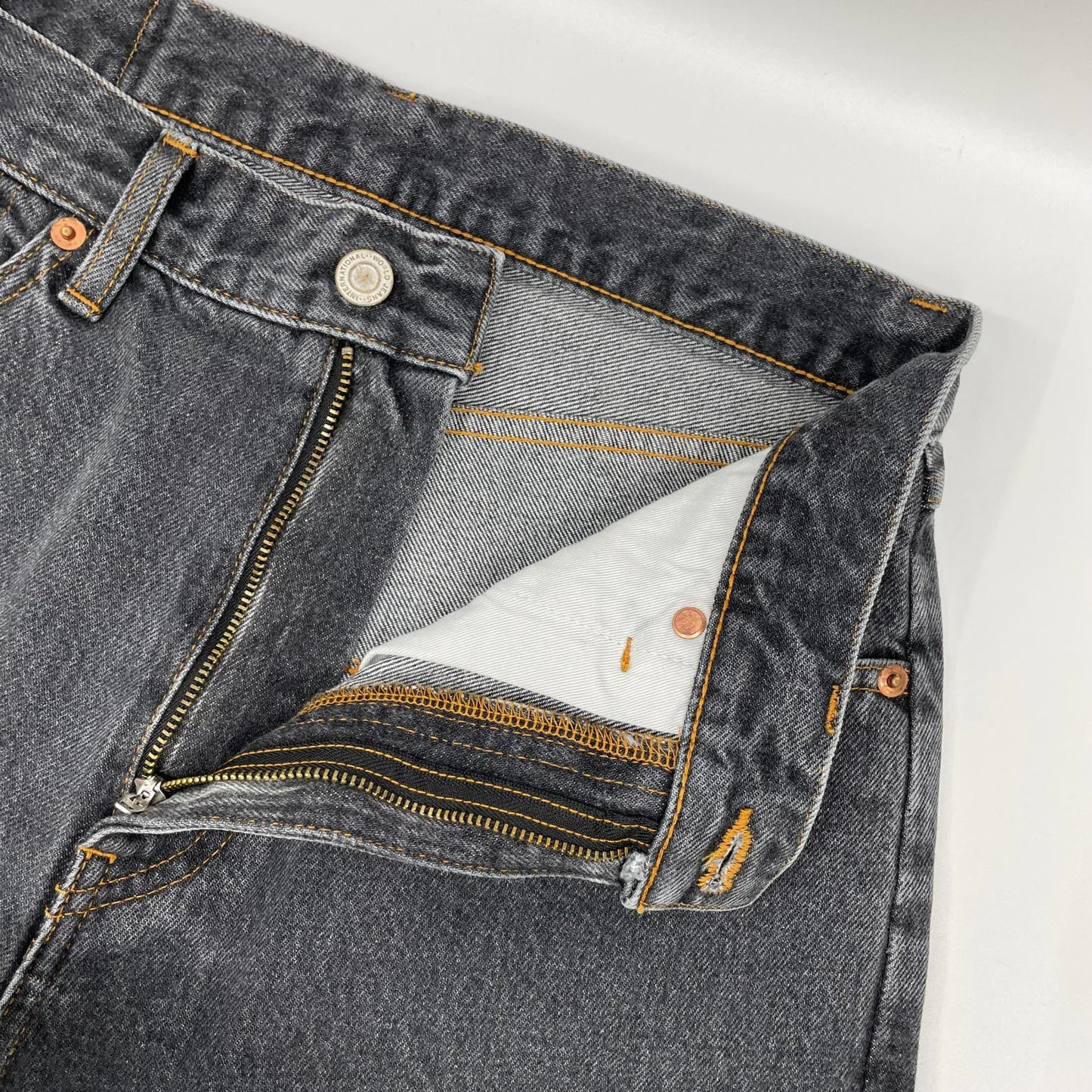 RICE NINE TEN ライスナインテン ブラック BOOT CUT SIDE ZIP JEANS フレアデニムパンツ ボトムス