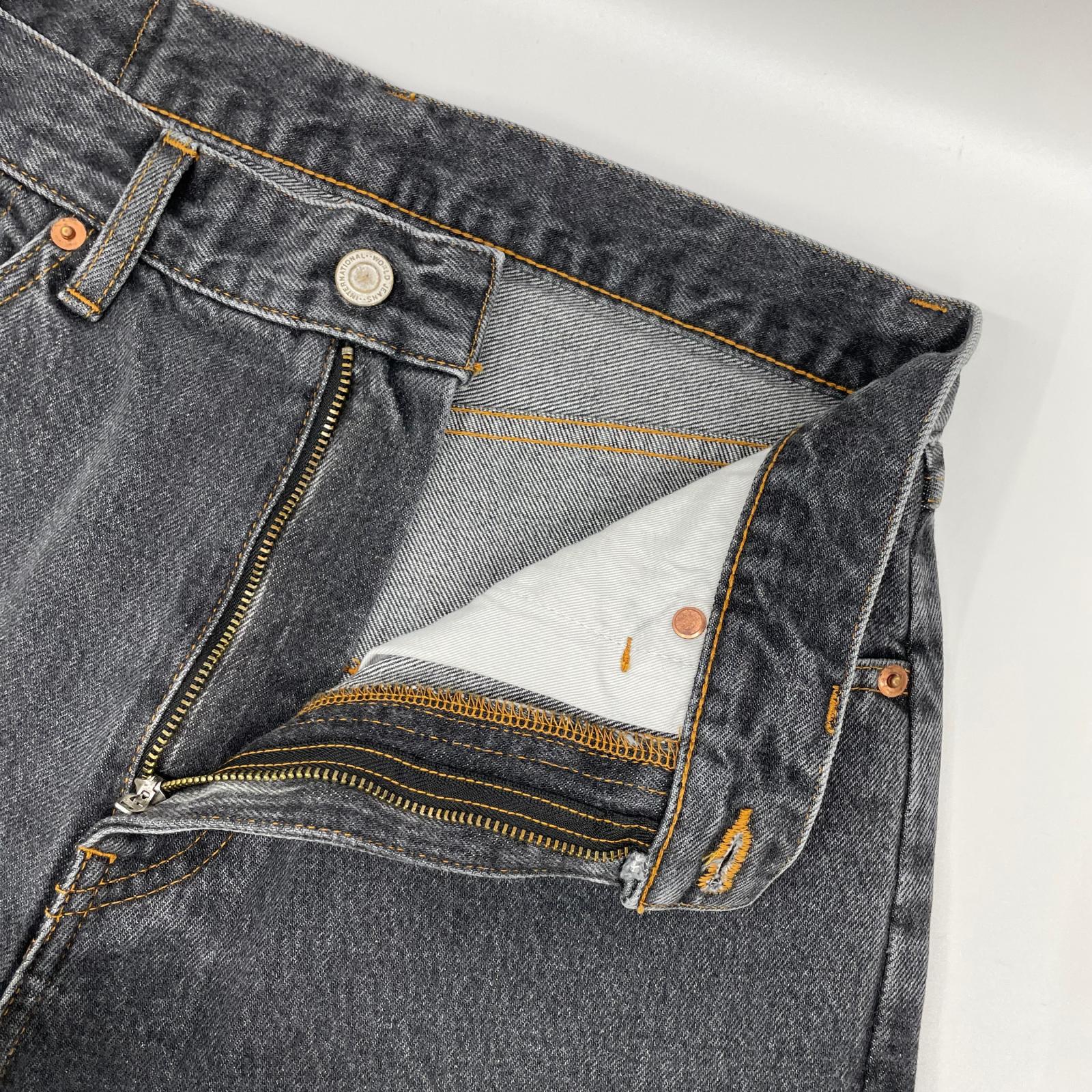 RICE NINE TEN ライスナインテン ブラック BOOT CUT SIDE ZIP JEANS フレアデニムパンツ ボトムス