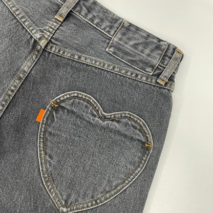 RICE NINE TEN ライスナインテン ブラック BOOT CUT SIDE ZIP JEANS フレアデニムパンツ ボトムス