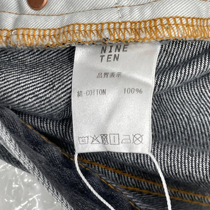 RICE NINE TEN ライスナインテン ブラック BOOT CUT SIDE ZIP JEANS フレアデニムパンツ ボトムス