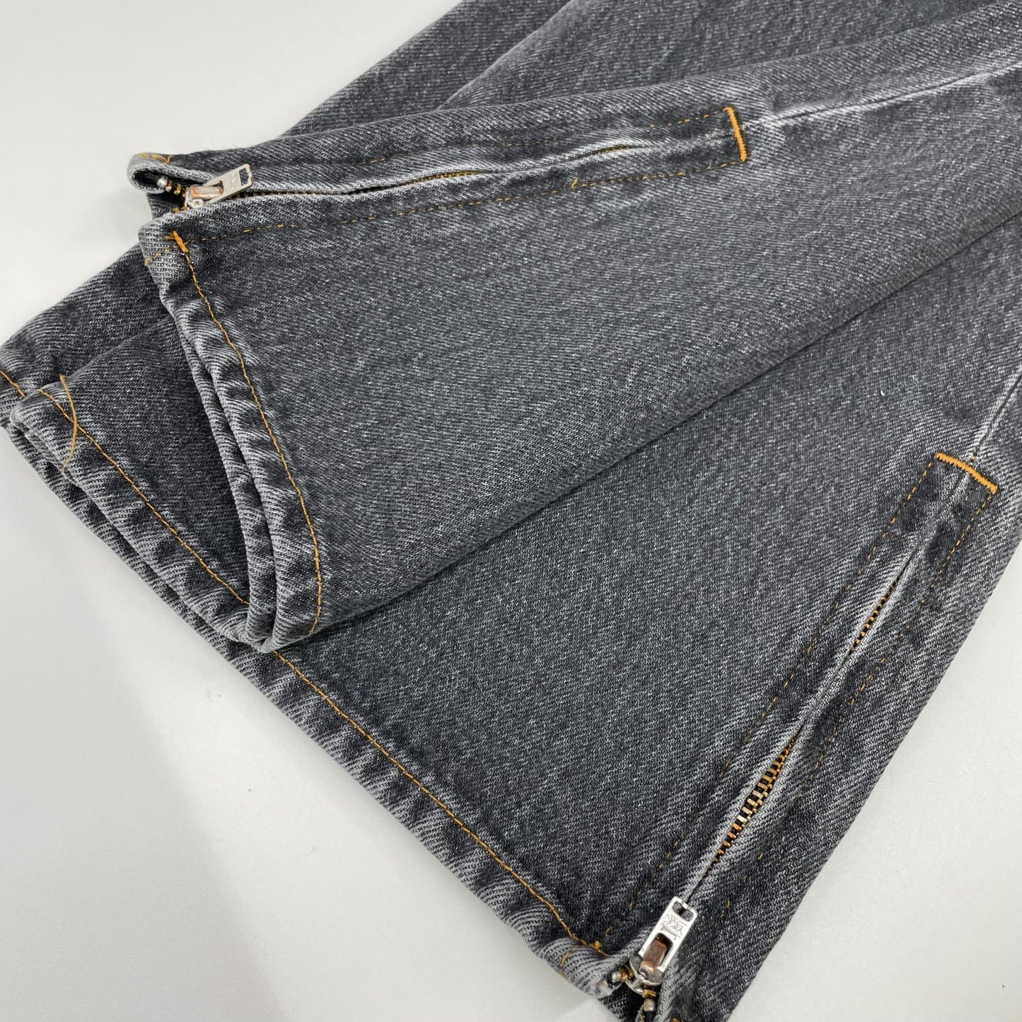 RICE NINE TEN ライスナインテン ブラック BOOT CUT SIDE ZIP JEANS フレアデニムパンツ ボトムス