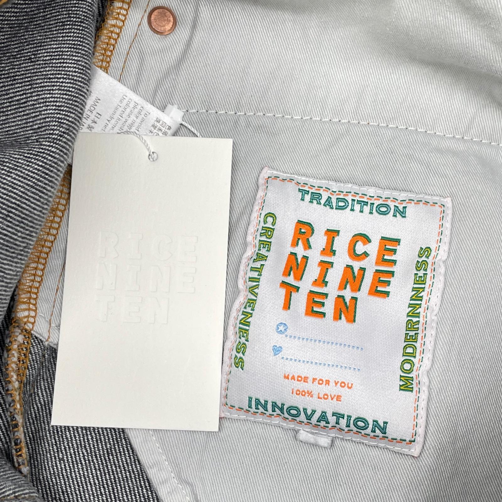 RICE NINE TEN ライスナインテン ブラック BOOT CUT SIDE ZIP JEANS フレアデニムパンツ ボトムス