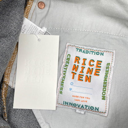 RICE NINE TEN ライスナインテン ブラック BOOT CUT SIDE ZIP JEANS フレアデニムパンツ ボトムス