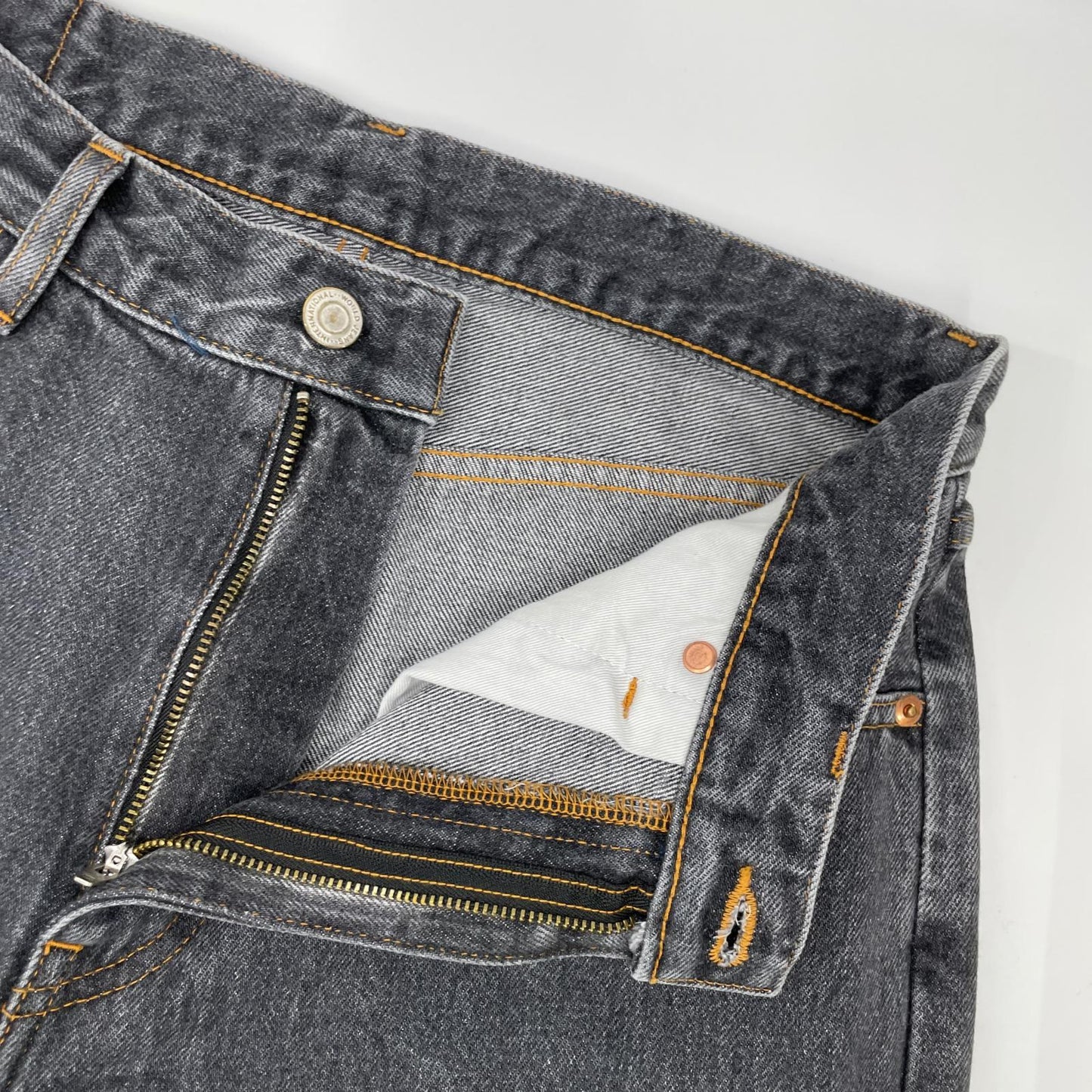 RICE NINE TEN ライスナインテン ブラック BOOT CUT SIDE ZIP JEANS フレアデニムパンツ ボトムス