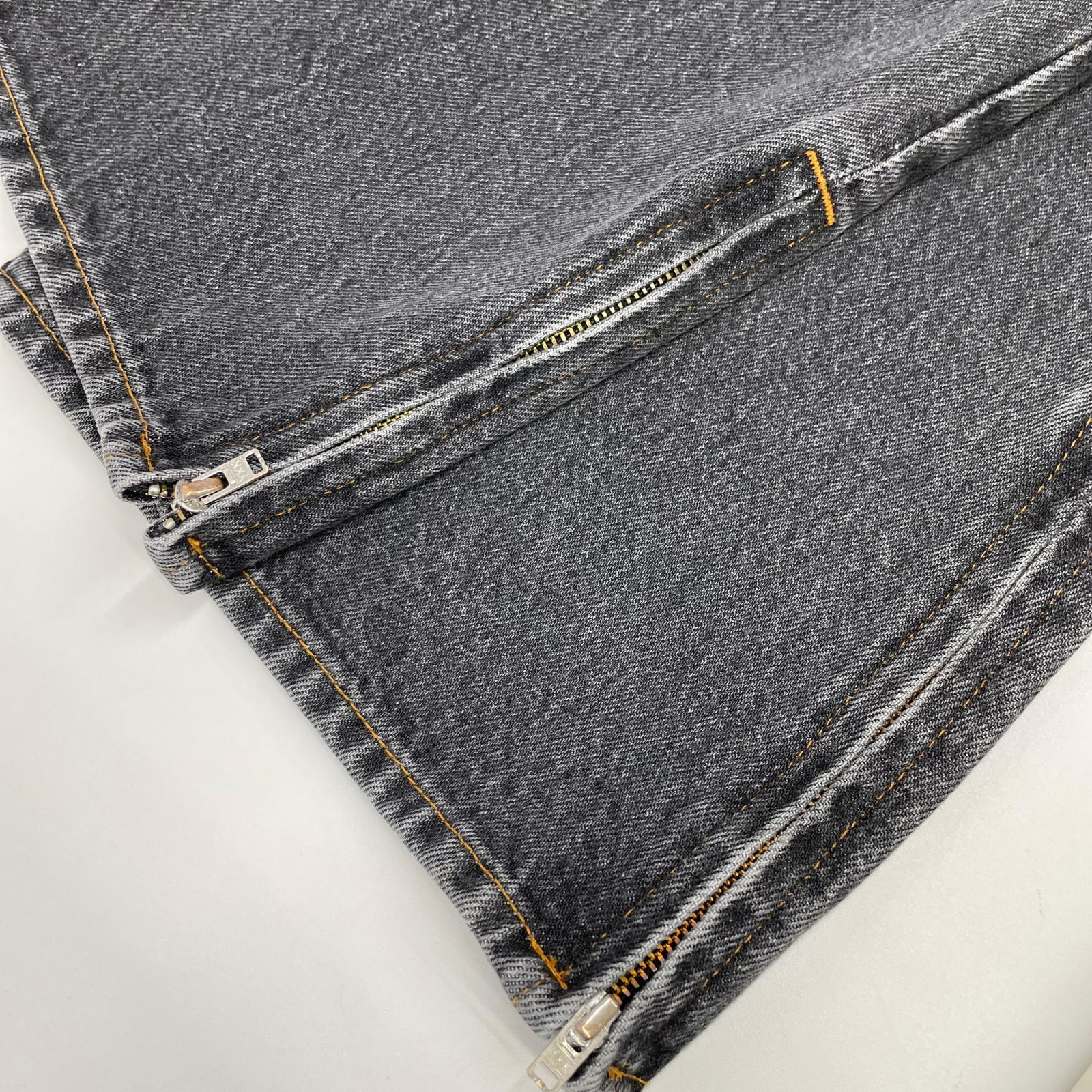 RICE NINE TEN ライスナインテン ブラック BOOT CUT SIDE ZIP JEANS フレアデニムパンツ ボトムス