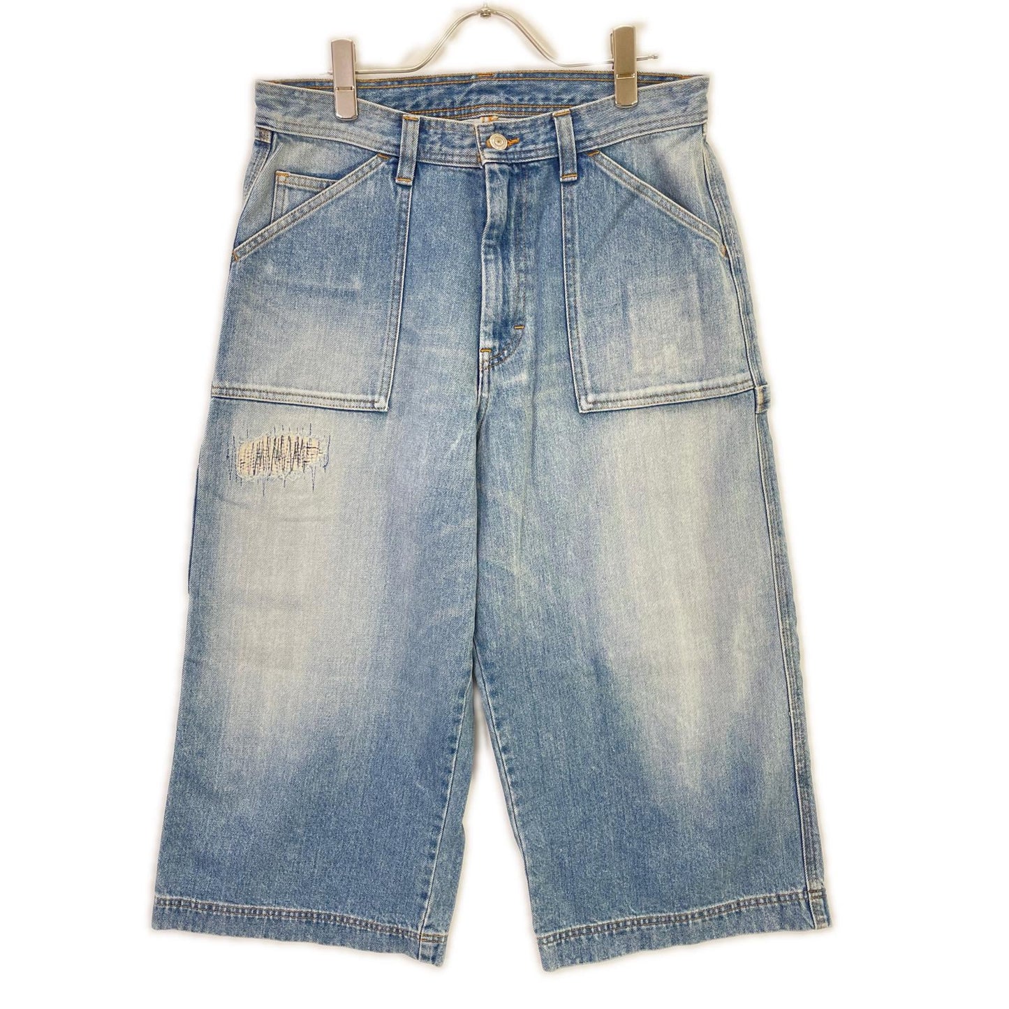 RICE NINE TEN ライスナインテン インディゴ THREE QUARTER PAINTER JEANS クロップドバギーパンツ ボトムス