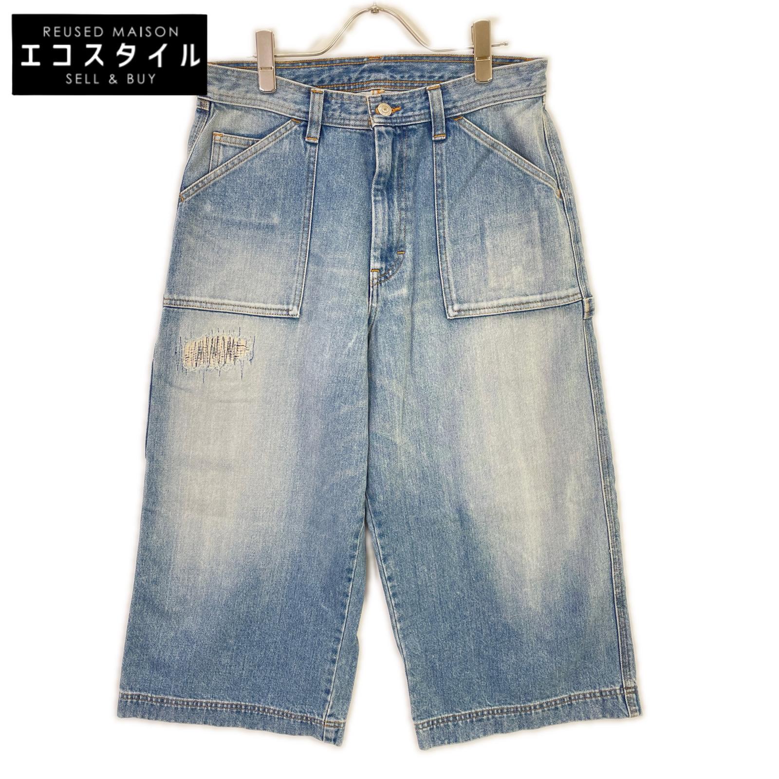 RICE NINE TEN ライスナインテン インディゴ THREE QUARTER PAINTER JEANS クロップドバギーパンツ ボトムス