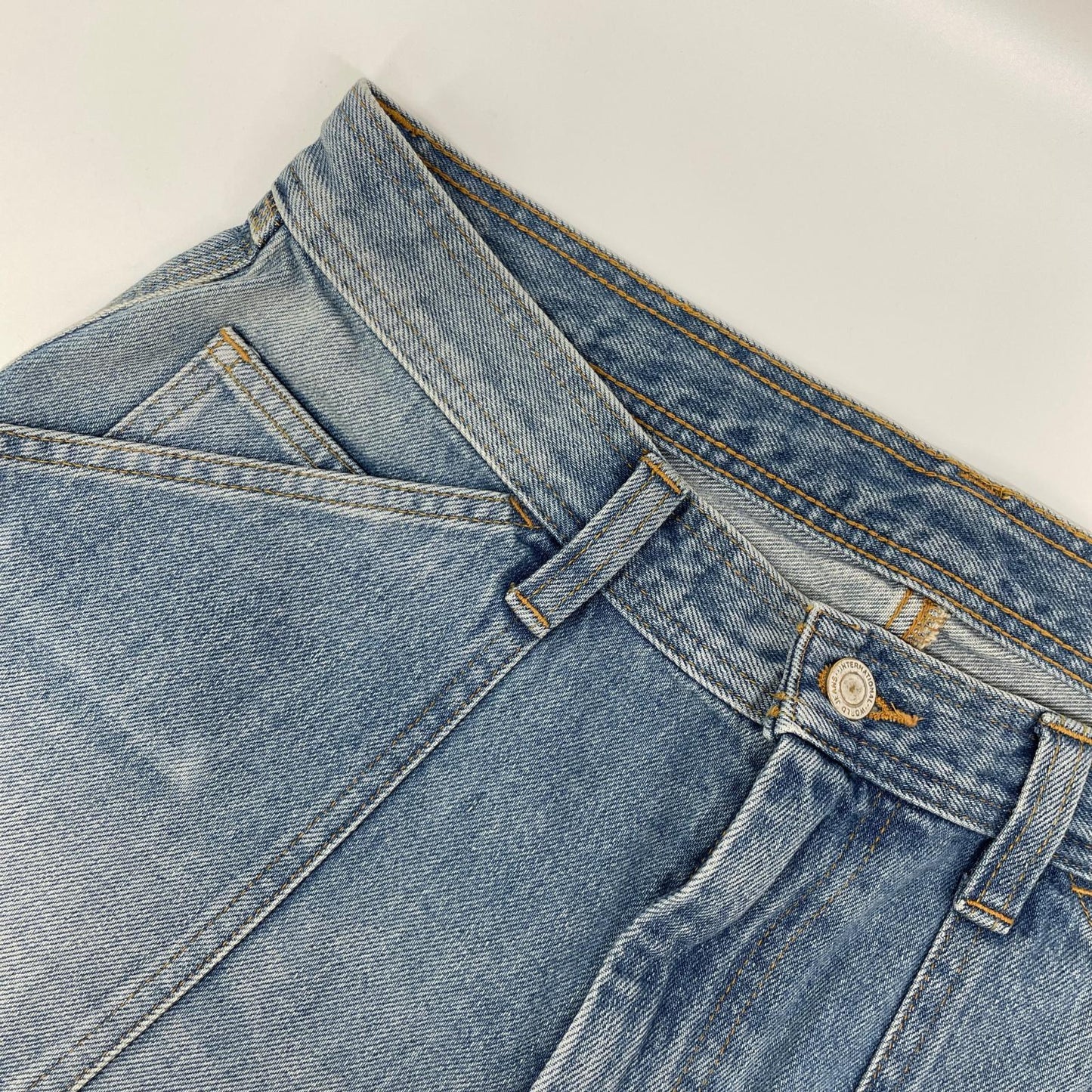 RICE NINE TEN ライスナインテン インディゴ THREE QUARTER PAINTER JEANS クロップドバギーパンツ ボトムス