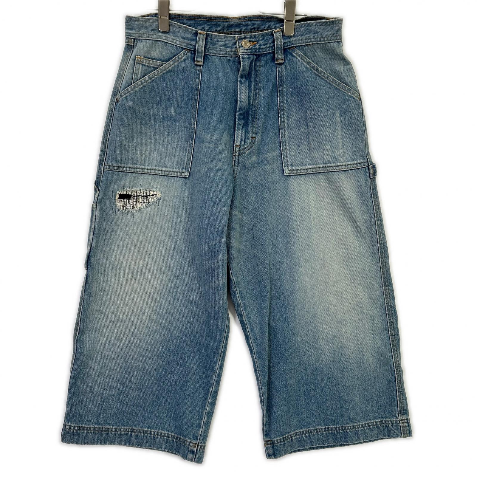 RICE NINE TEN ライスナインテン インディゴ THREE QUARTER PAINTER JEANS クロップドバギーパンツ ボトムス