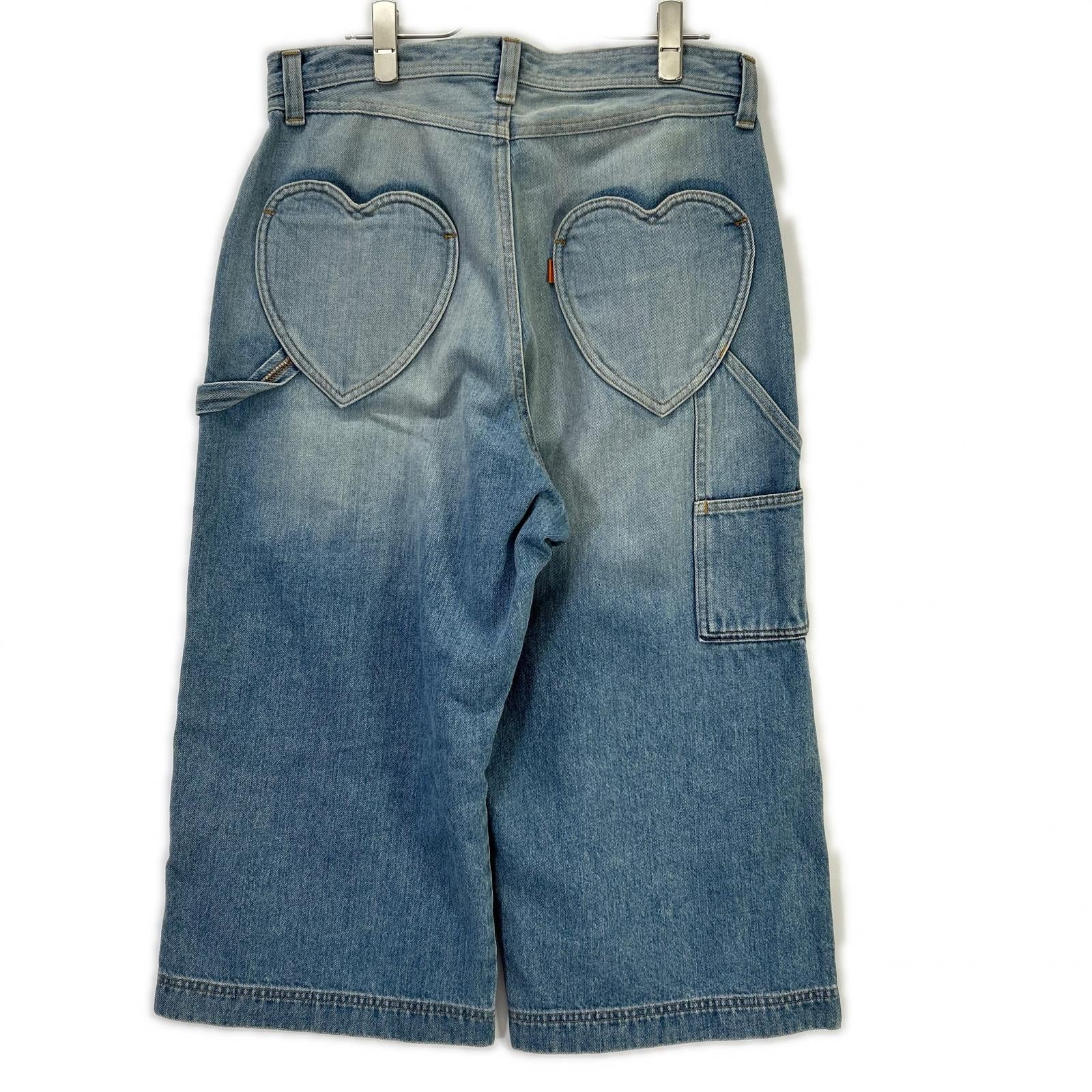 RICE NINE TEN ライスナインテン インディゴ THREE QUARTER PAINTER JEANS クロップドバギーパンツ ボトムス