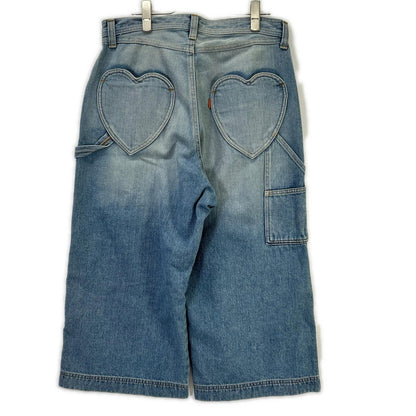 RICE NINE TEN ライスナインテン インディゴ THREE QUARTER PAINTER JEANS クロップドバギーパンツ ボトムス