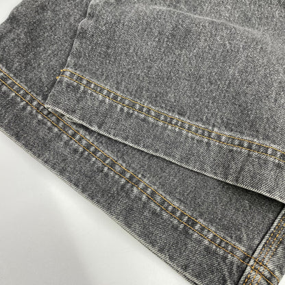 RICE NINE TEN ライスナインテン ブラック THREE QUARTER PAINTER JEANS クロップドバギーパンツ ボトムス
