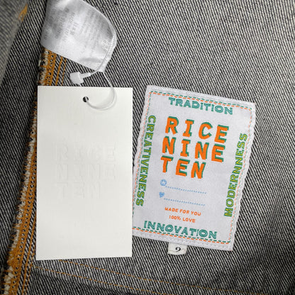 RICE NINE TEN ライスナインテン ブラック THREE QUARTER PAINTER JEANS クロップドバギーパンツ ボトムス