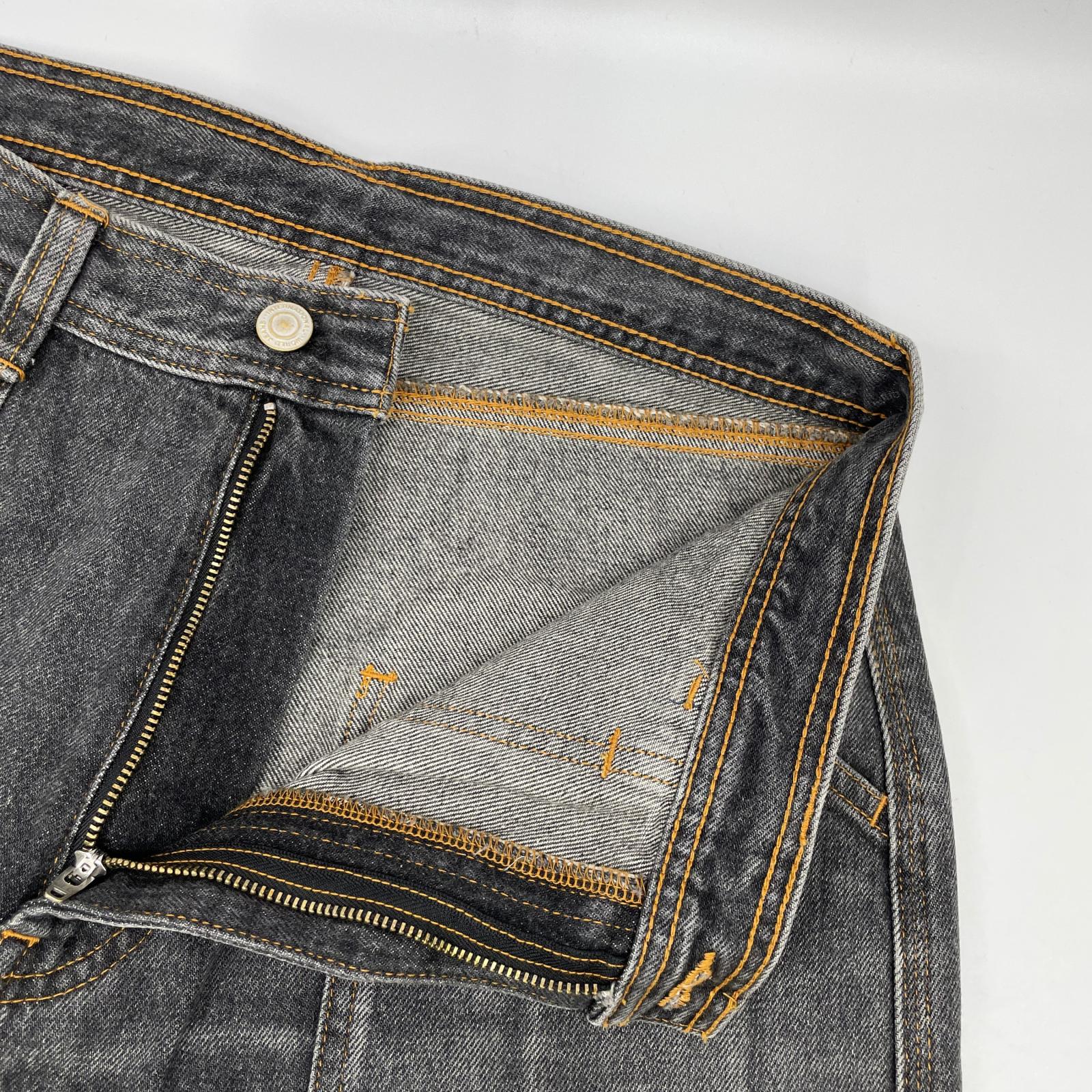 RICE NINE TEN ライスナインテン ブラック THREE QUARTER PAINTER JEANS クロップドバギーパンツ ボトムス