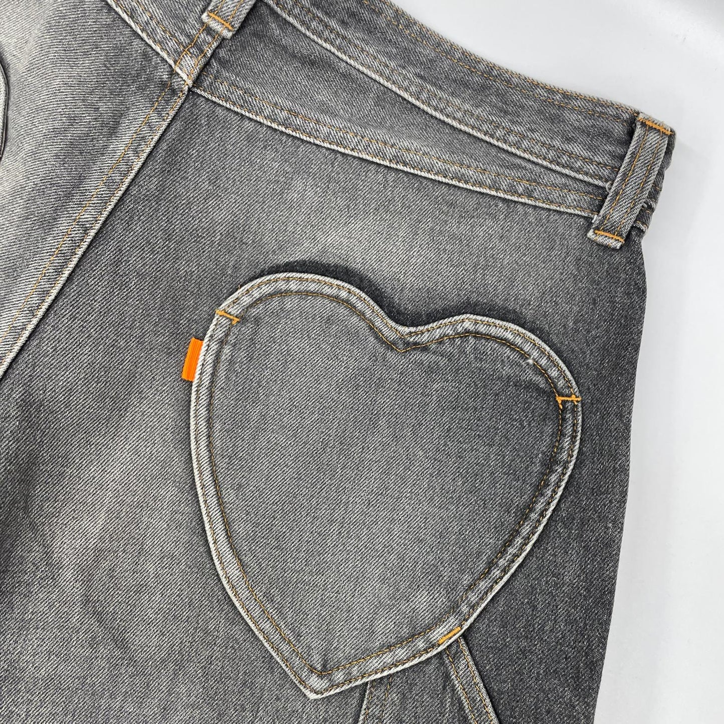 RICE NINE TEN ライスナインテン ブラック THREE QUARTER PAINTER JEANS クロップドバギーパンツ ボトムス