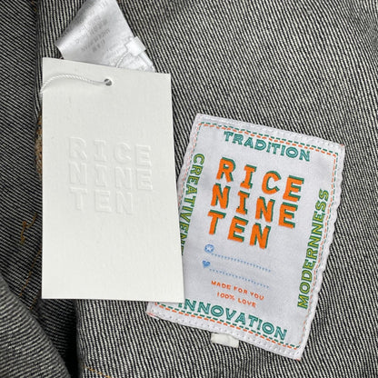 RICE NINE TEN ライスナインテン ブラック THREE QUARTER PAINTER JEANS クロップドバギーパンツ ボトムス