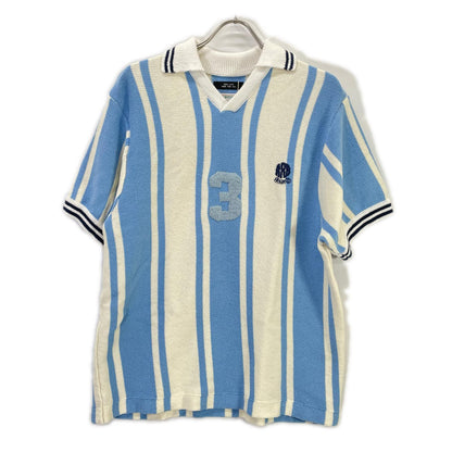 RICE NINE TEN ライスナインテン ライトブルー KNITTED SOCCER SHIRT/S/Sニットポロシャツ トップス