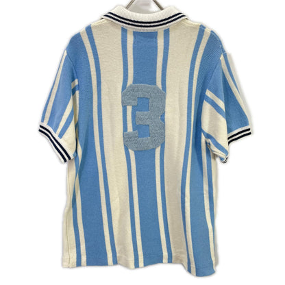 RICE NINE TEN ライスナインテン ライトブルー KNITTED SOCCER SHIRT/S/Sニットポロシャツ トップス