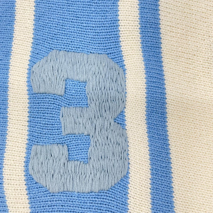 RICE NINE TEN ライスナインテン ライトブルー KNITTED SOCCER SHIRT/S/Sニットポロシャツ トップス