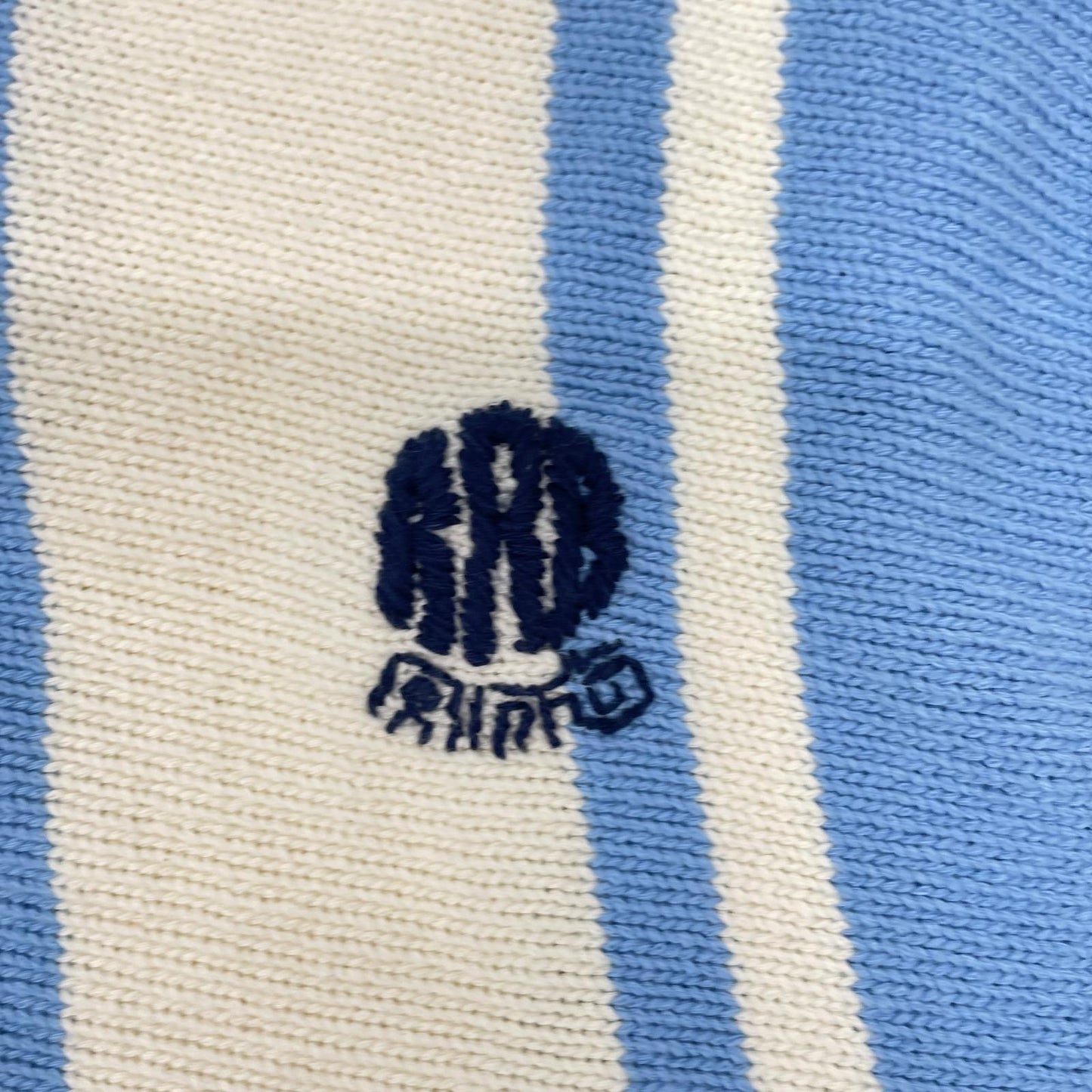 RICE NINE TEN ライスナインテン ライトブルー KNITTED SOCCER SHIRT/S/Sニットポロシャツ トップス