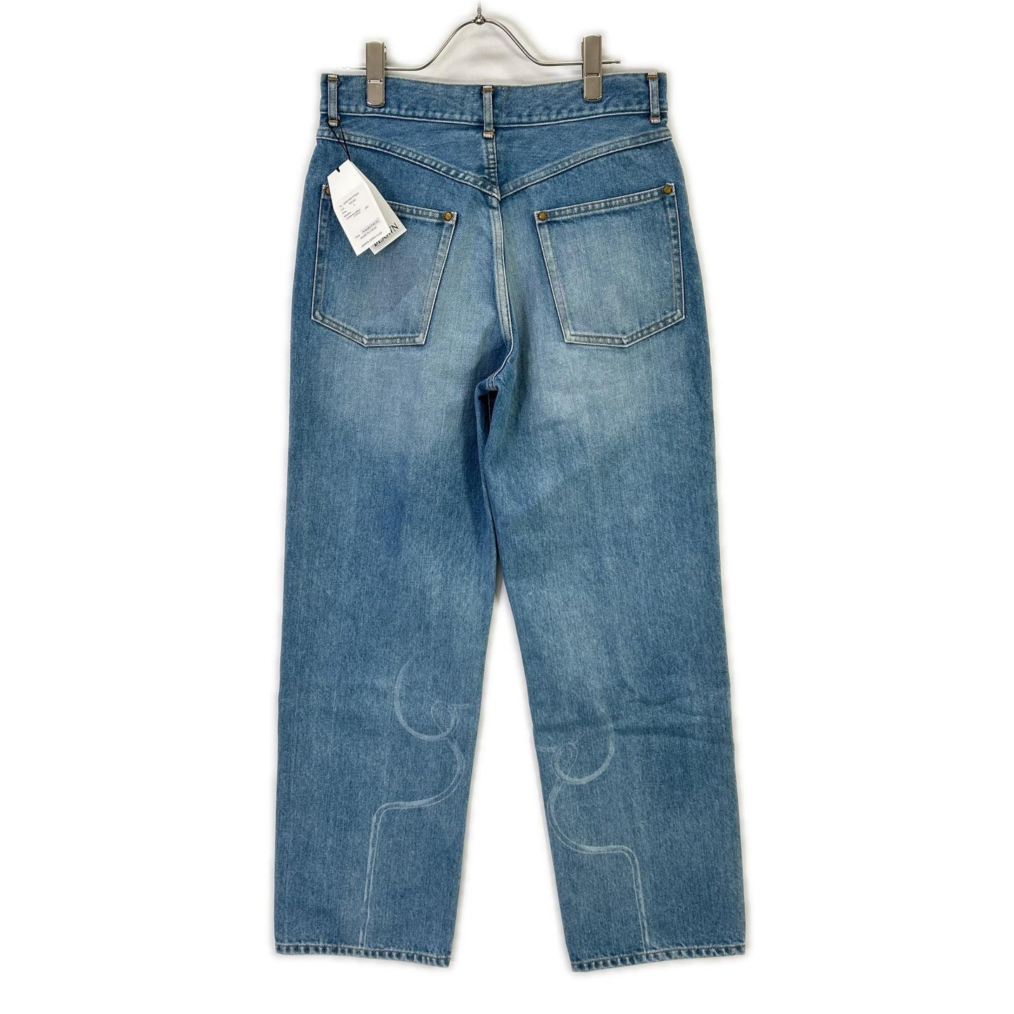 BISOWN ビソウン 24SS 24SS-BIS-PT01K インディゴ ペイントデザイン ストレートデニムパンツ ボトムス