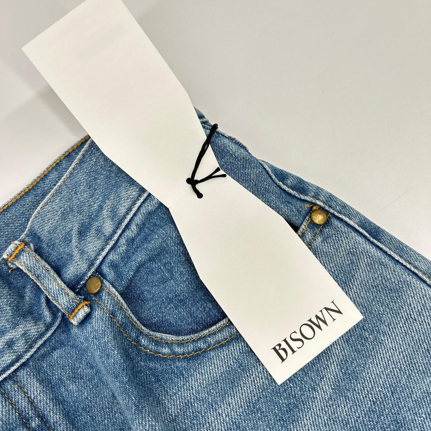 BISOWN ビソウン 24SS 24SS-BIS-PT01K インディゴ ペイントデザイン ストレートデニムパンツ ボトムス