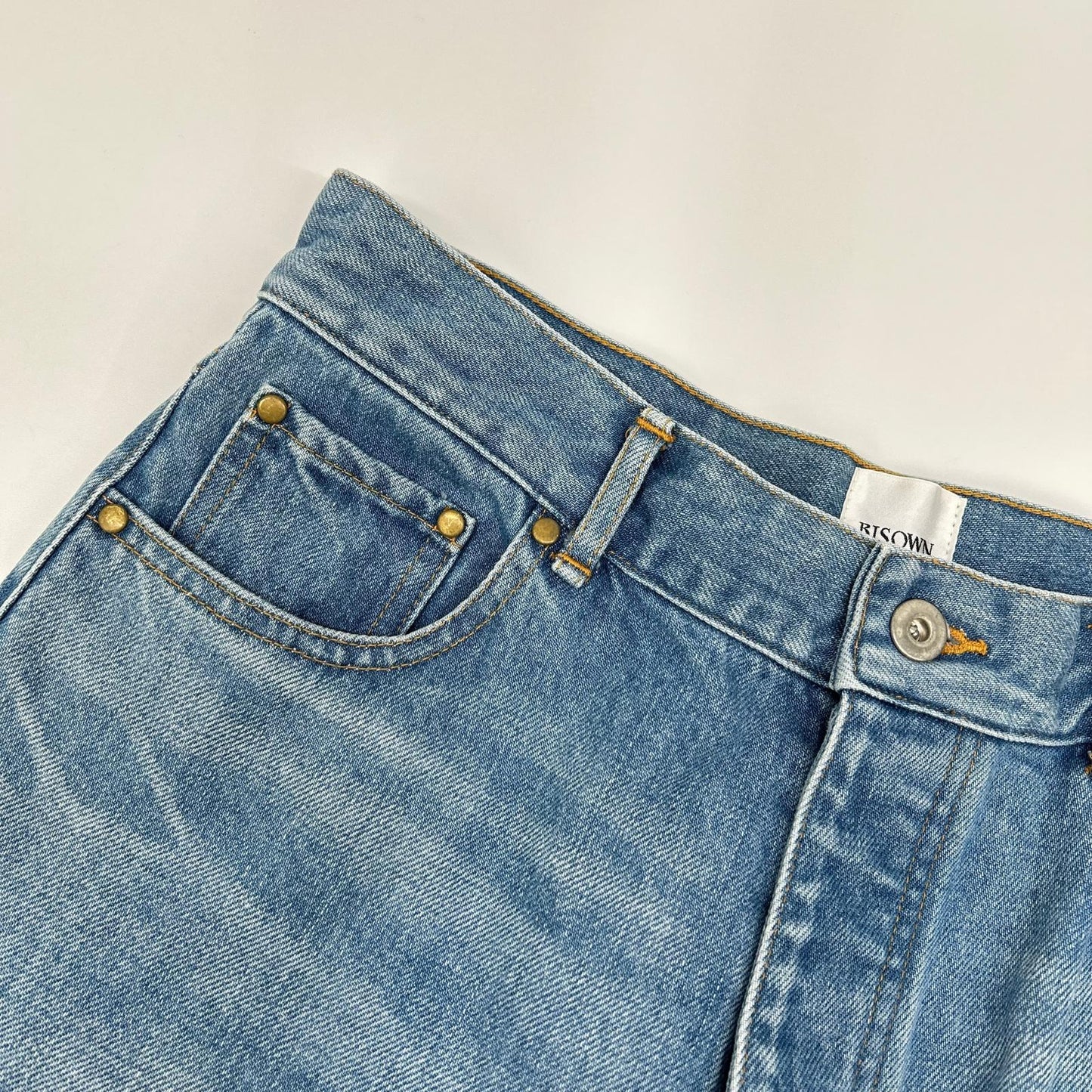 BISOWN ビソウン 24SS 24SS-BIS-PT01K インディゴ ペイントデザイン ストレートデニムパンツ ボトムス