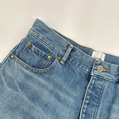 BISOWN ビソウン 24SS 24SS-BIS-PT01K インディゴ ペイントデザイン ストレートデニムパンツ ボトムス