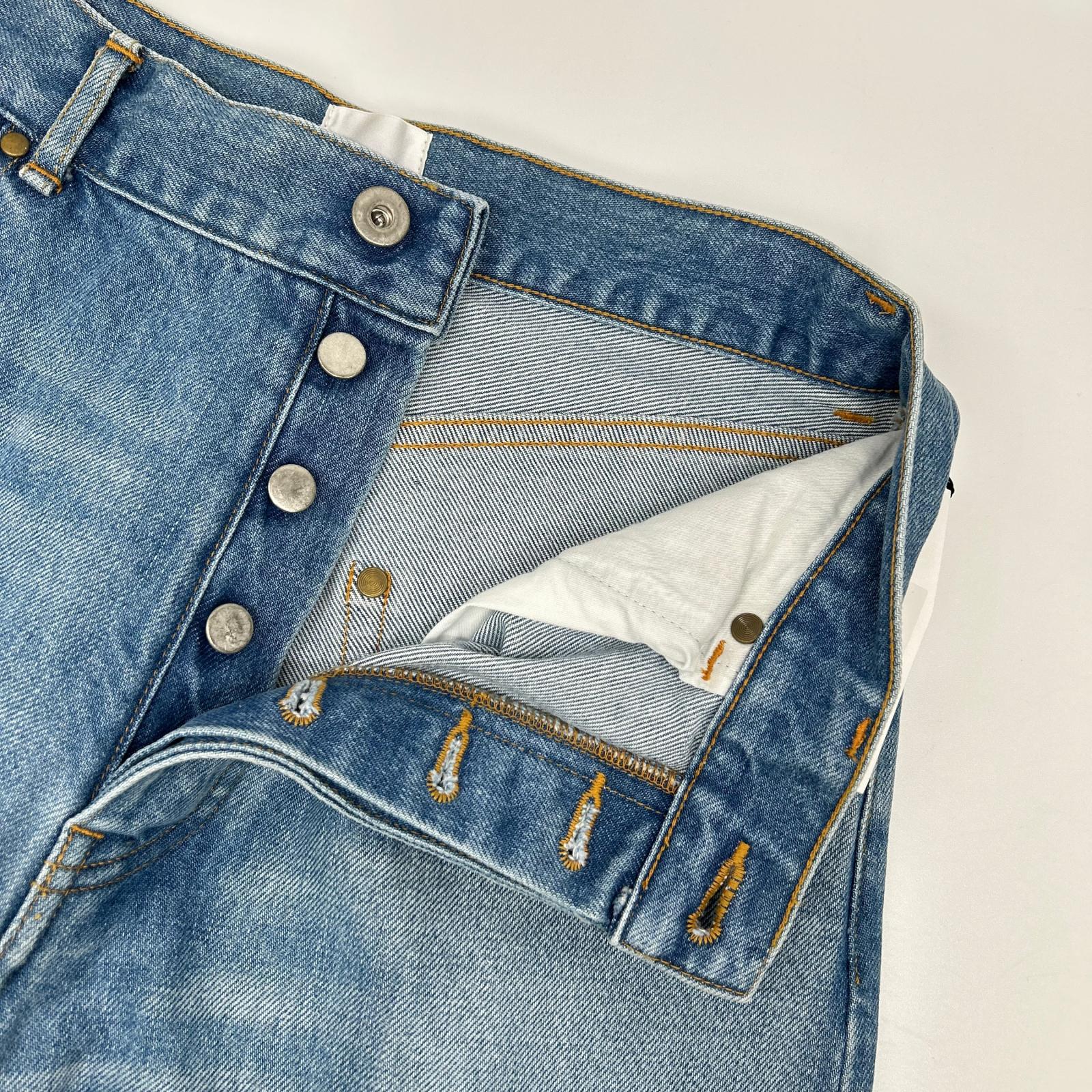 BISOWN ビソウン 24SS 24SS-BIS-PT01K インディゴ ペイントデザイン ストレートデニムパンツ ボトムス