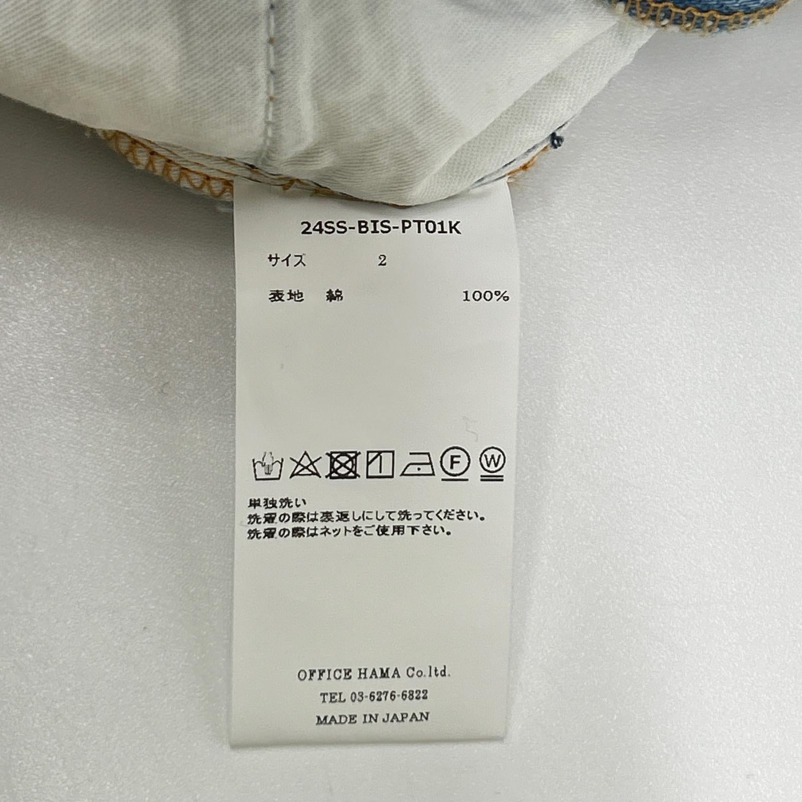 BISOWN ビソウン 24SS 24SS-BIS-PT01K インディゴ ペイントデザイン ストレートデニムパンツ ボトムス
