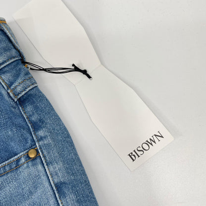 BISOWN ビソウン 24SS 24SS-BIS-PT01K インディゴ ペイントデザイン ストレートデニムパンツ ボトムス