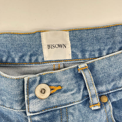 BISOWN ビソウン 24SS 24SS-BIS-PT01K インディゴ ペイントデザイン ストレートデニムパンツ ボトムス
