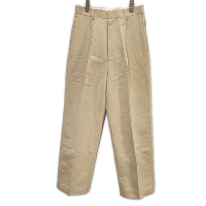 BISOWN ビソウン 24SS 24SS-BIS-PT07W ベージュ コットンリネン 1タックストレートパンツ ボトムス