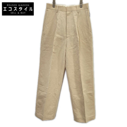 BISOWN ビソウン 24SS 24SS-BIS-PT07W ベージュ コットンリネン 1タックストレートパンツ ボトムス