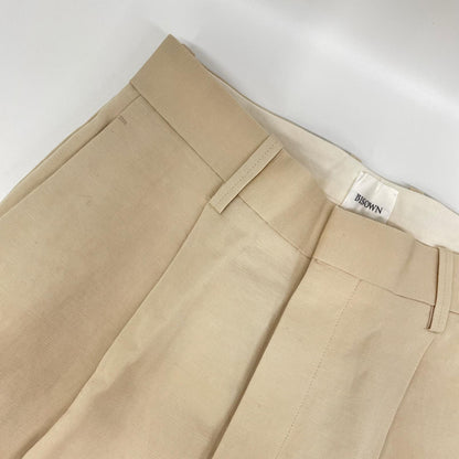 BISOWN ビソウン 24SS 24SS-BIS-PT07W ベージュ コットンリネン 1タックストレートパンツ ボトムス