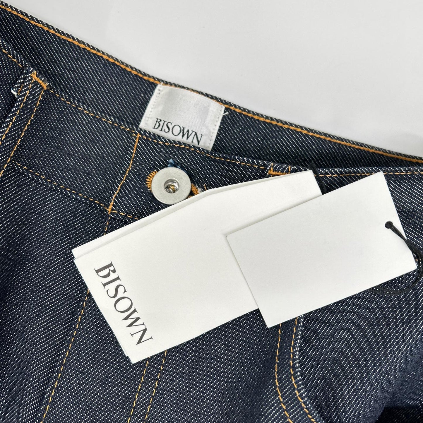 BISOWN ビソウン 25AW 25W-BIS-PT30R インディゴ センタープレス リジット ワイドデニムパンツ ボトムス