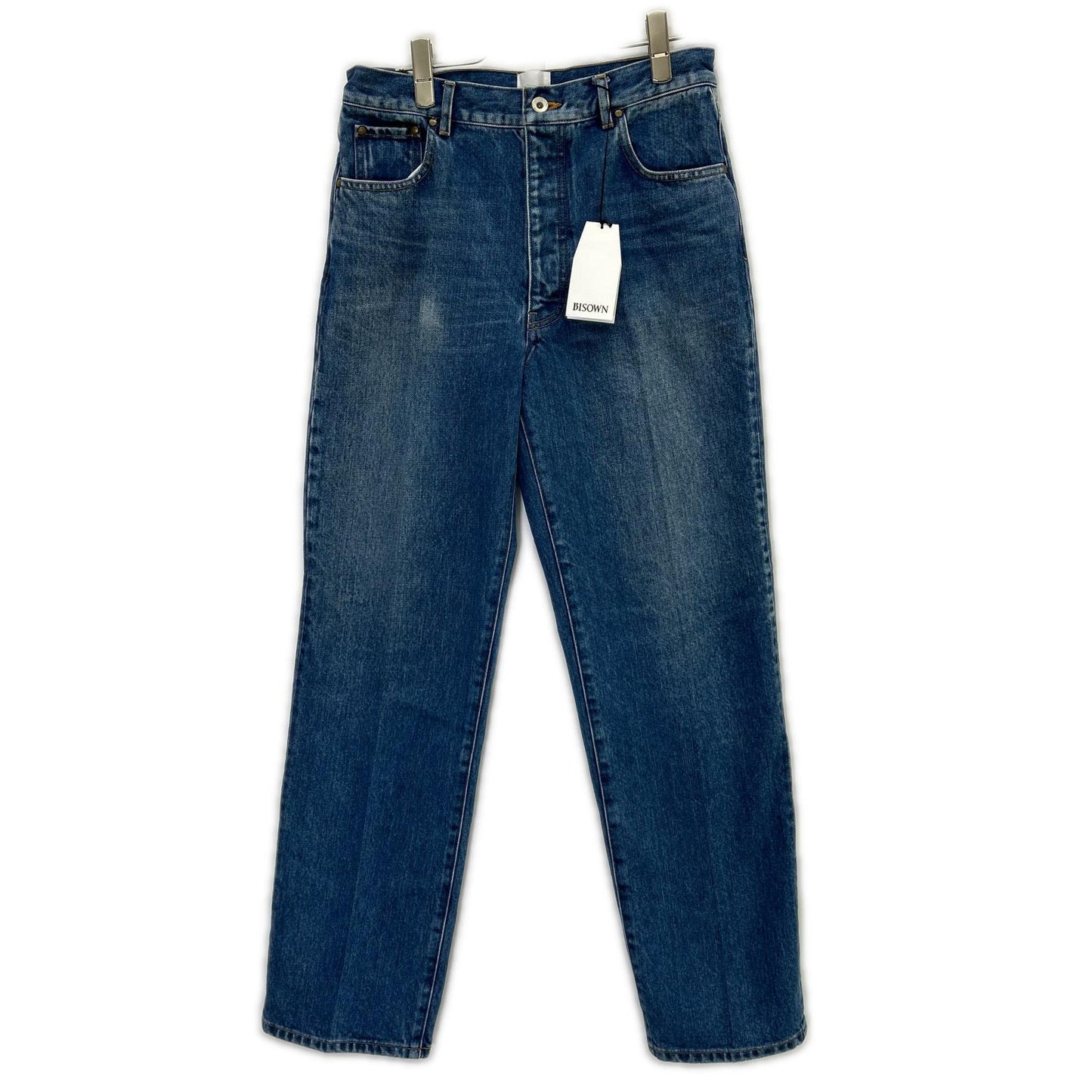 BISOWN ビソウン 24AW 24AW-BIS-PT32 インディゴ センタープレス ブリーチデニムパンツ ボトムス