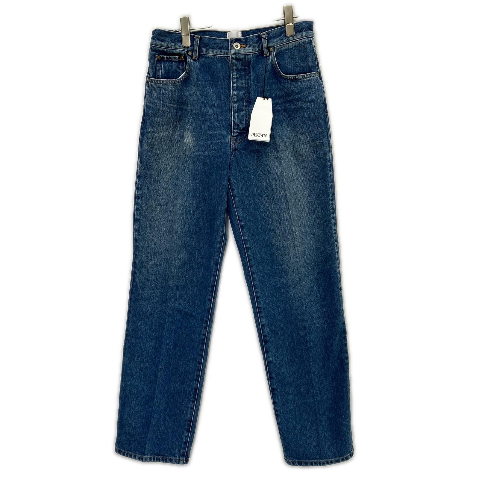 BISOWN ビソウン 24AW 24AW-BIS-PT32 インディゴ センタープレス ブリーチデニムパンツ ボトムス