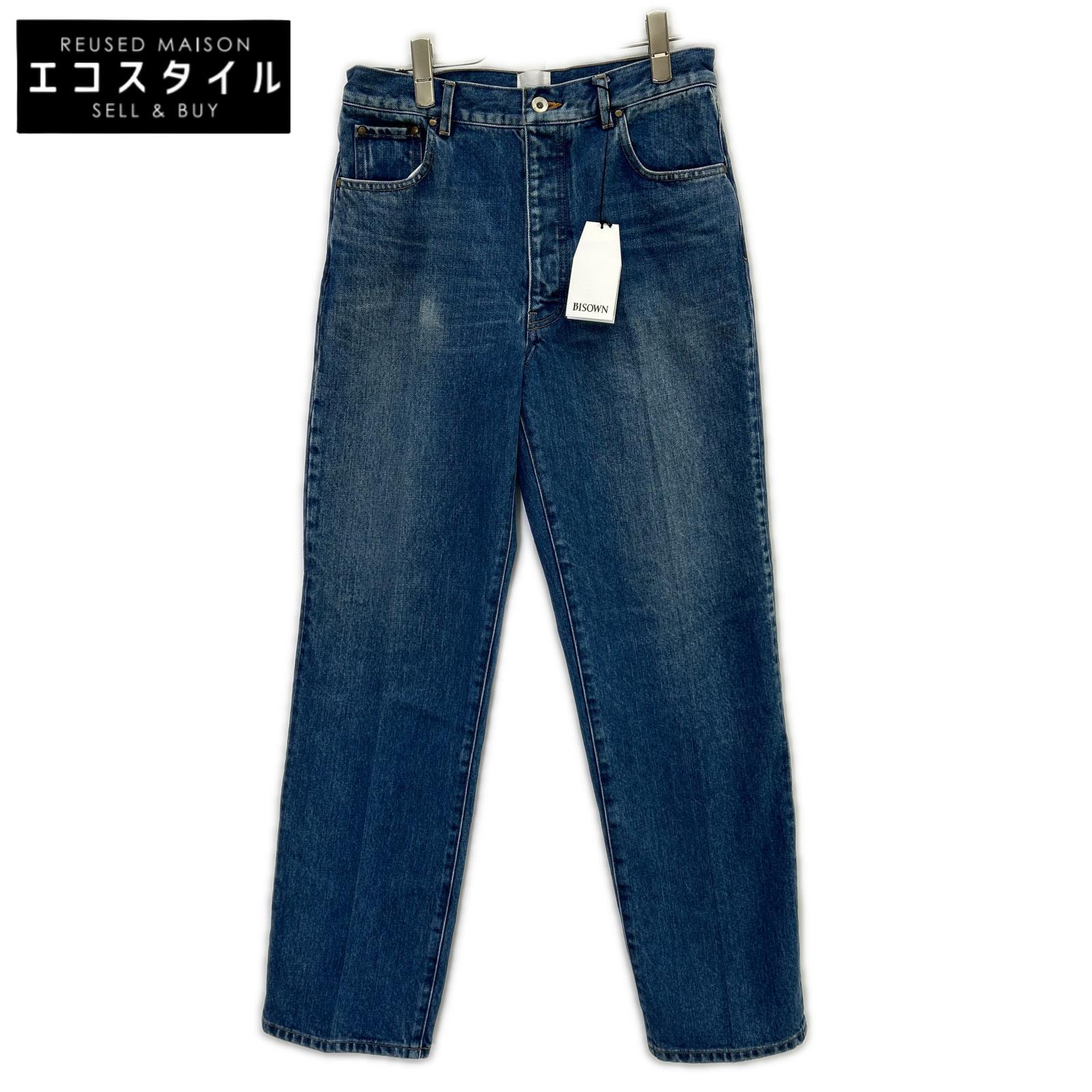 BISOWN ビソウン 24AW 24AW-BIS-PT32 インディゴ センタープレス ブリーチデニムパンツ ボトムス