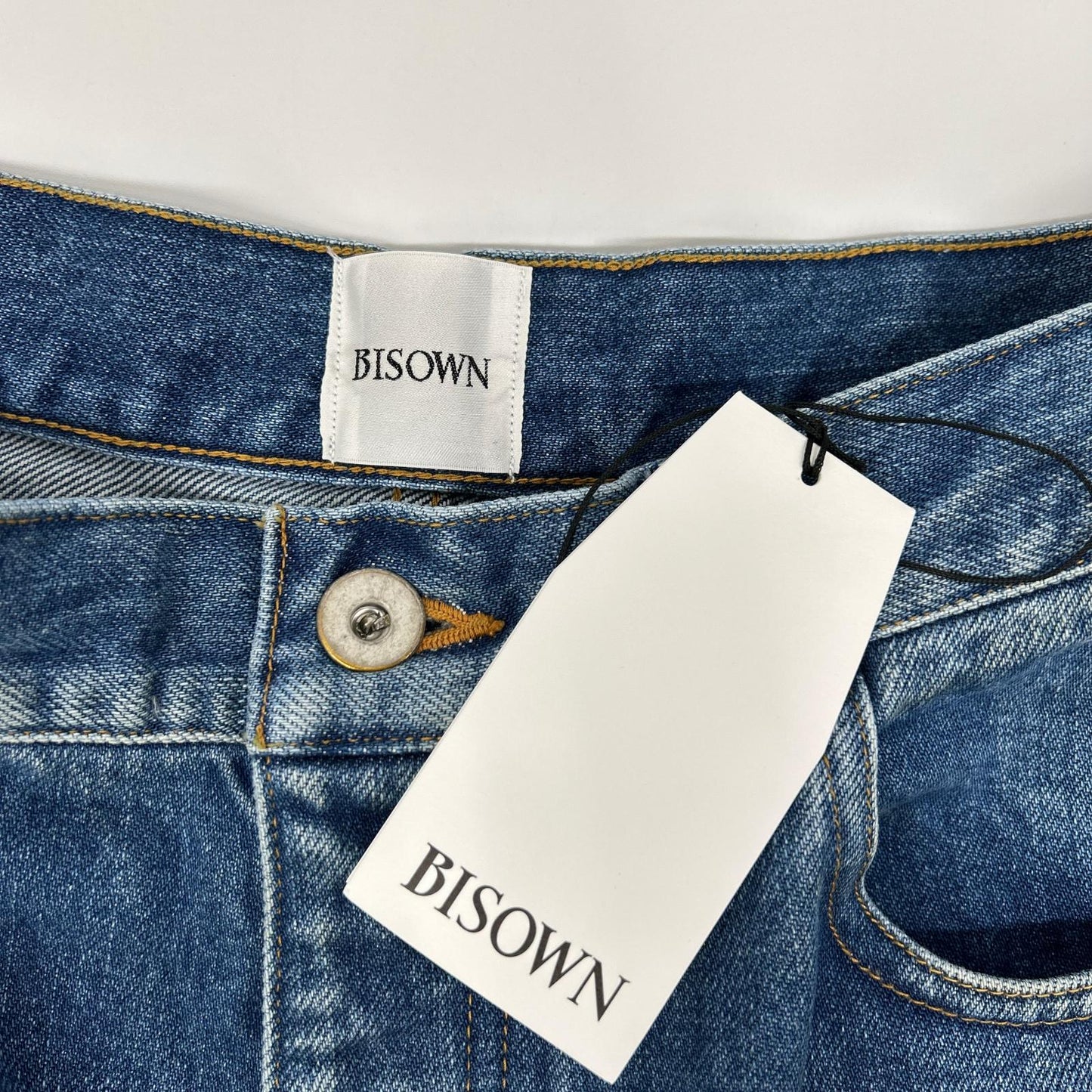 BISOWN ビソウン 24AW 24AW-BIS-PT32 インディゴ センタープレス ブリーチデニムパンツ ボトムス