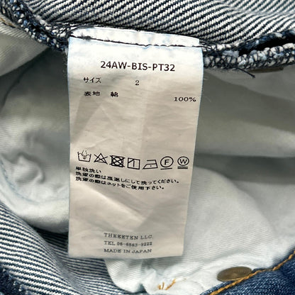 BISOWN ビソウン 24AW 24AW-BIS-PT32 インディゴ センタープレス ブリーチデニムパンツ ボトムス
